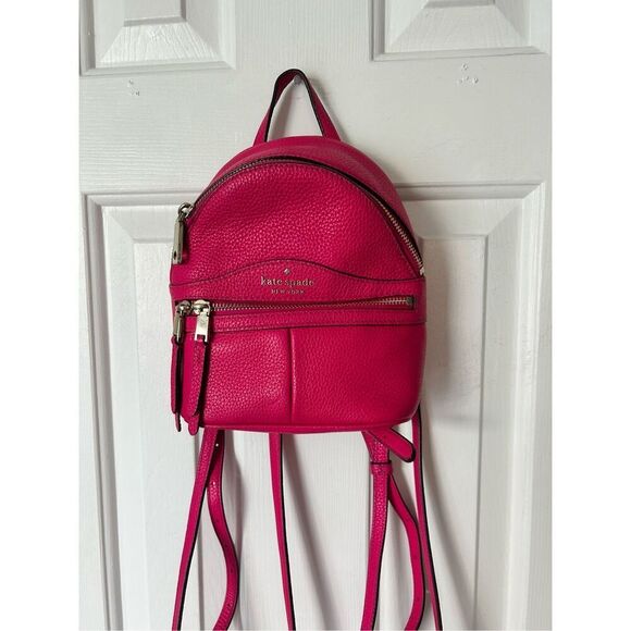 Kate spade mini backpack hot pink backpack with adjustable straps - Picture 1 of 10